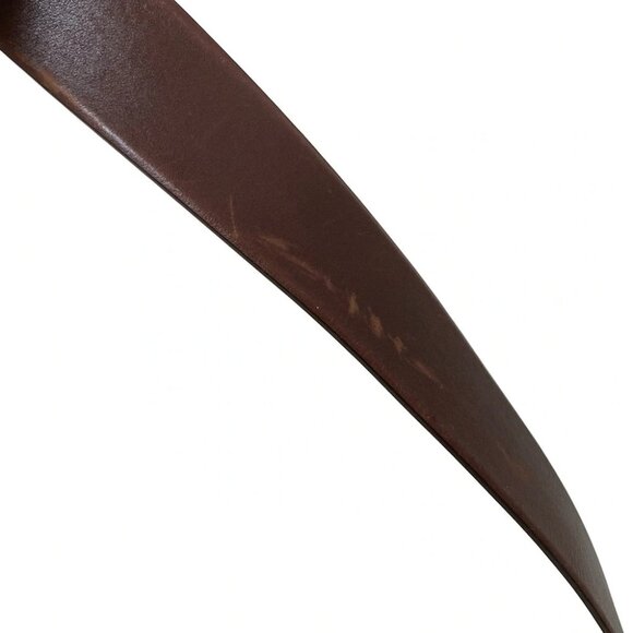 Auth CHANEL - Dark Brown Silver Leather Hardware Belt - Picture 8 of 9